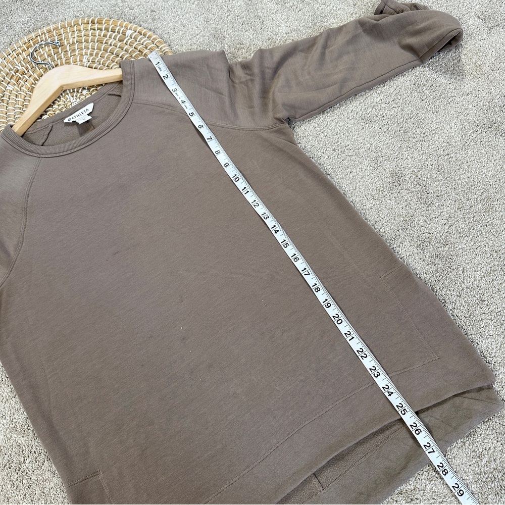 Athleta Women’s Coaster Luxe Recover Sweatshirt Ultra-Soft in Mortar Mushroom XS - Picture 10 of 16